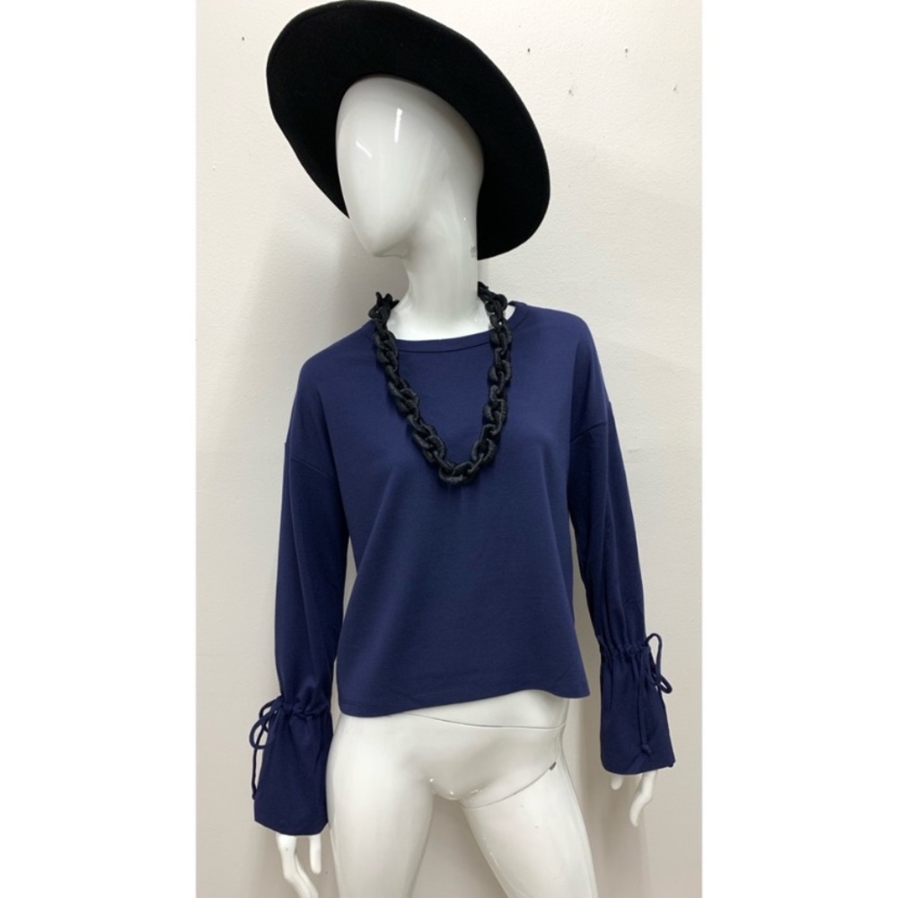 🎉HOST PICK🎉Halogen Navy Blue Bell Sleeve Top